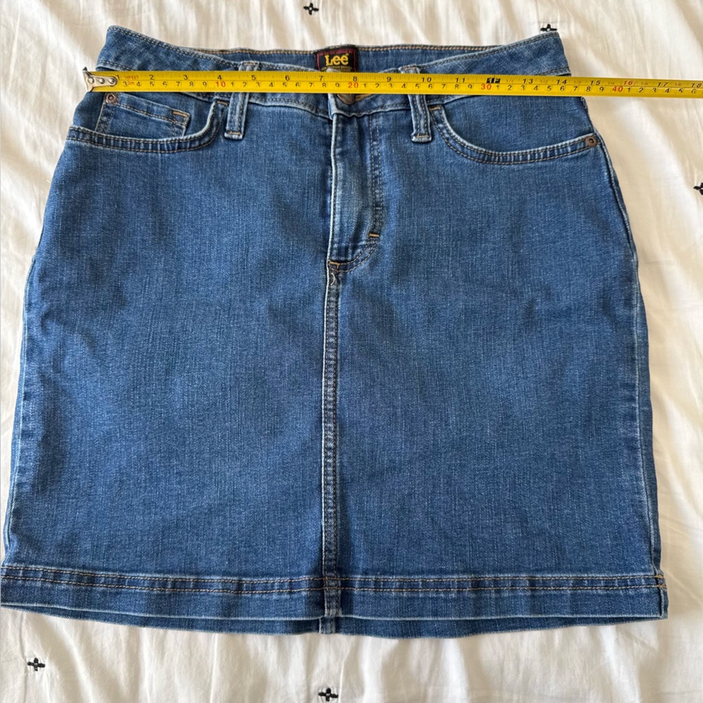 Lee Women's Classic Blue Jean Pencil Skirt Size 6 Medium Vintage - Picture 9 of 9
